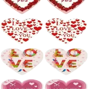 Herzförmige "Ich Liebe Dich" Aufkleber - 20 St.