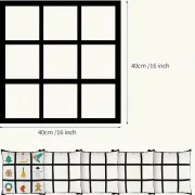 Kissenbezug mit 9 Fotos 40 x 40 cm schwarz