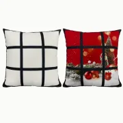 Kissenbezug mit 9 Fotos 40 x 40 cm schwarz