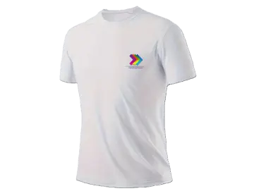 Weißes, ultraleichtes Herren T-Shirts mit Rundhalsausschnitt