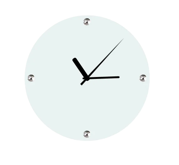 Glasuhr 20 cm Durchmesser