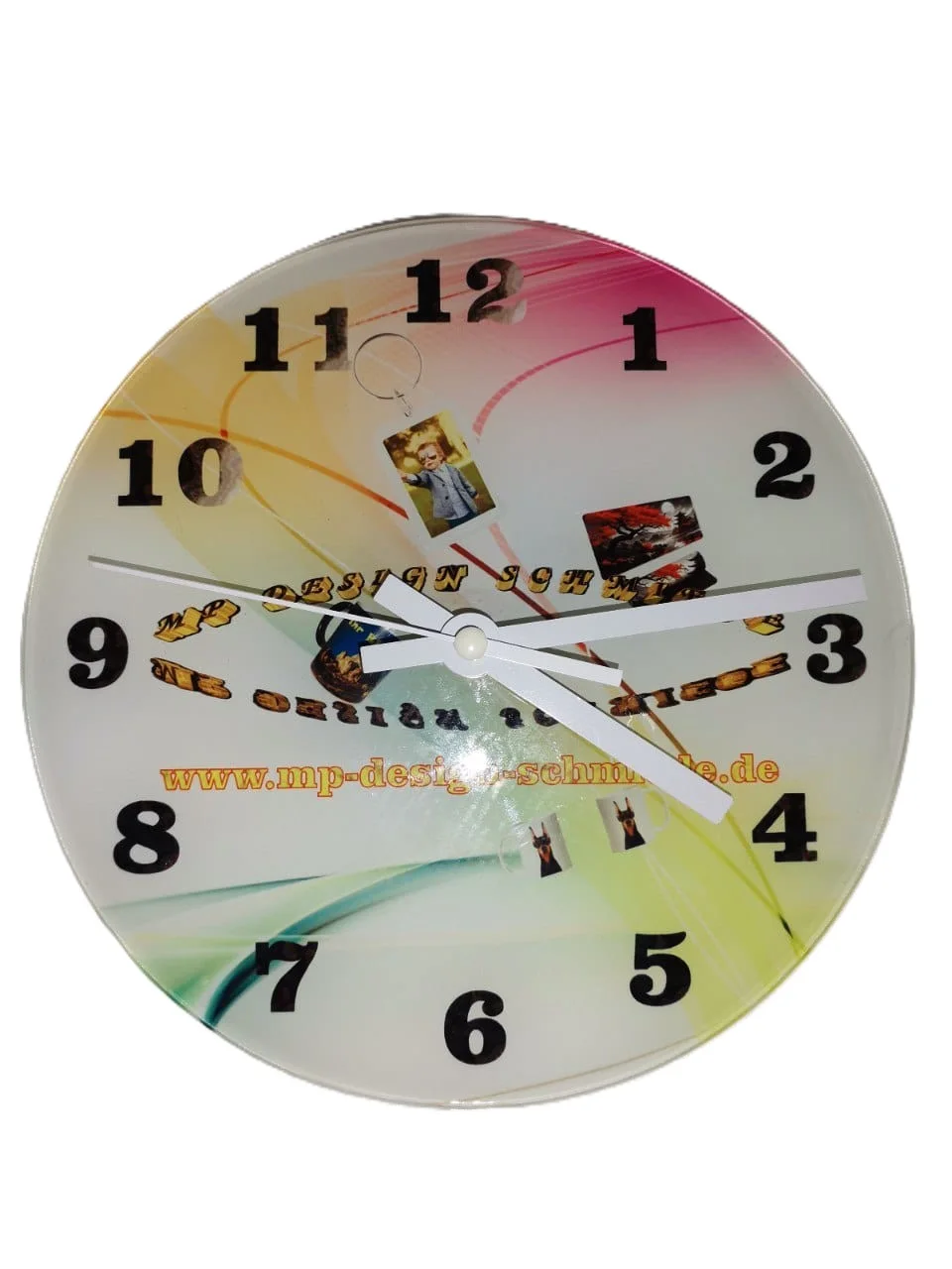 Glasuhr 20 cm Durchmesser