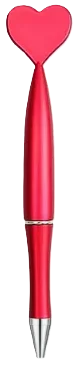 roter Herzkugelschreiber