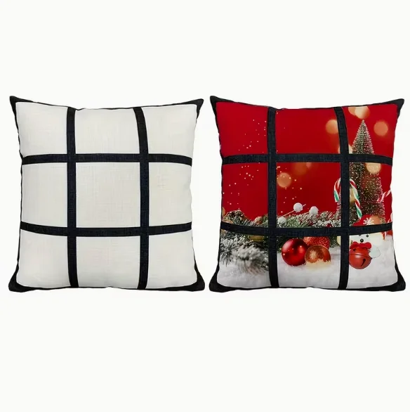 Kissenbezug mit 9 Fotos 40 x 40 cm schwarz