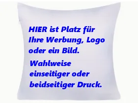Kissenbezug personalisiert 40 x 40 cm weiß