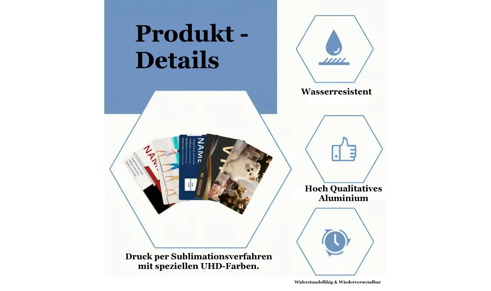 Alu-Metall-Visitenkarten